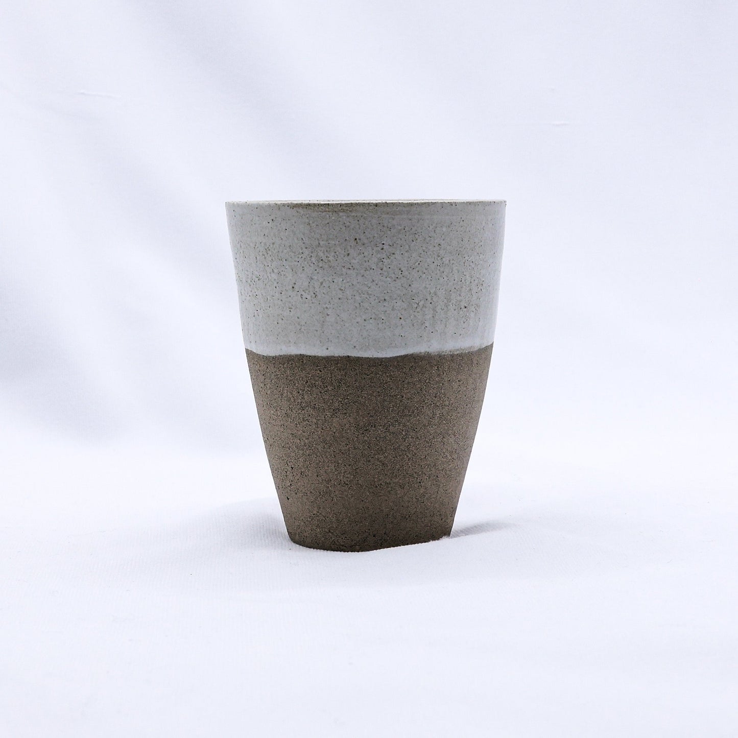 Bianca Quadra Green Handmade Ceramic Smoked Grey Stoneware Tall Ceramic Cup