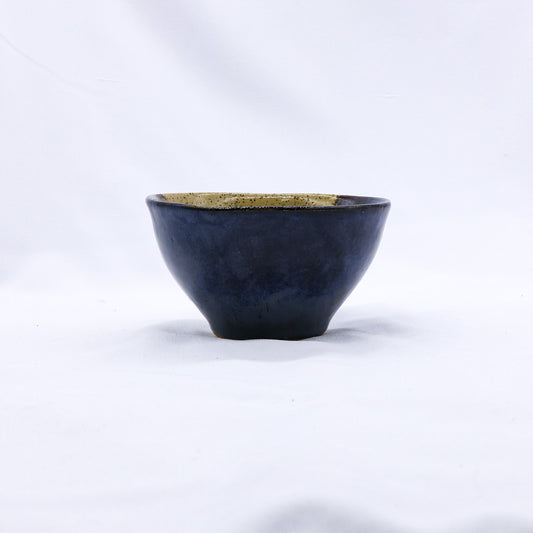 Small Indigo Clay Shore Handmade Ceramic Stoneware Dinner Bowl