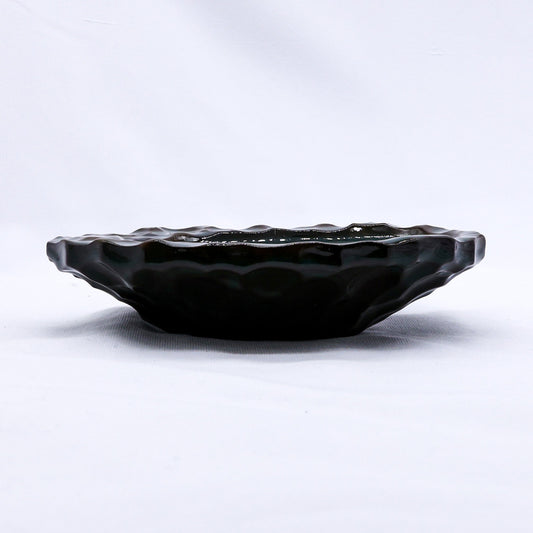 Aegean Moss Tide Seashell Serenity Handmade Ceramic Plate