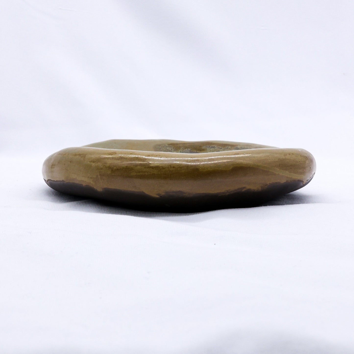 Bronze Olive Drift Stonecraft Harmony Handmade Ceramic Plate