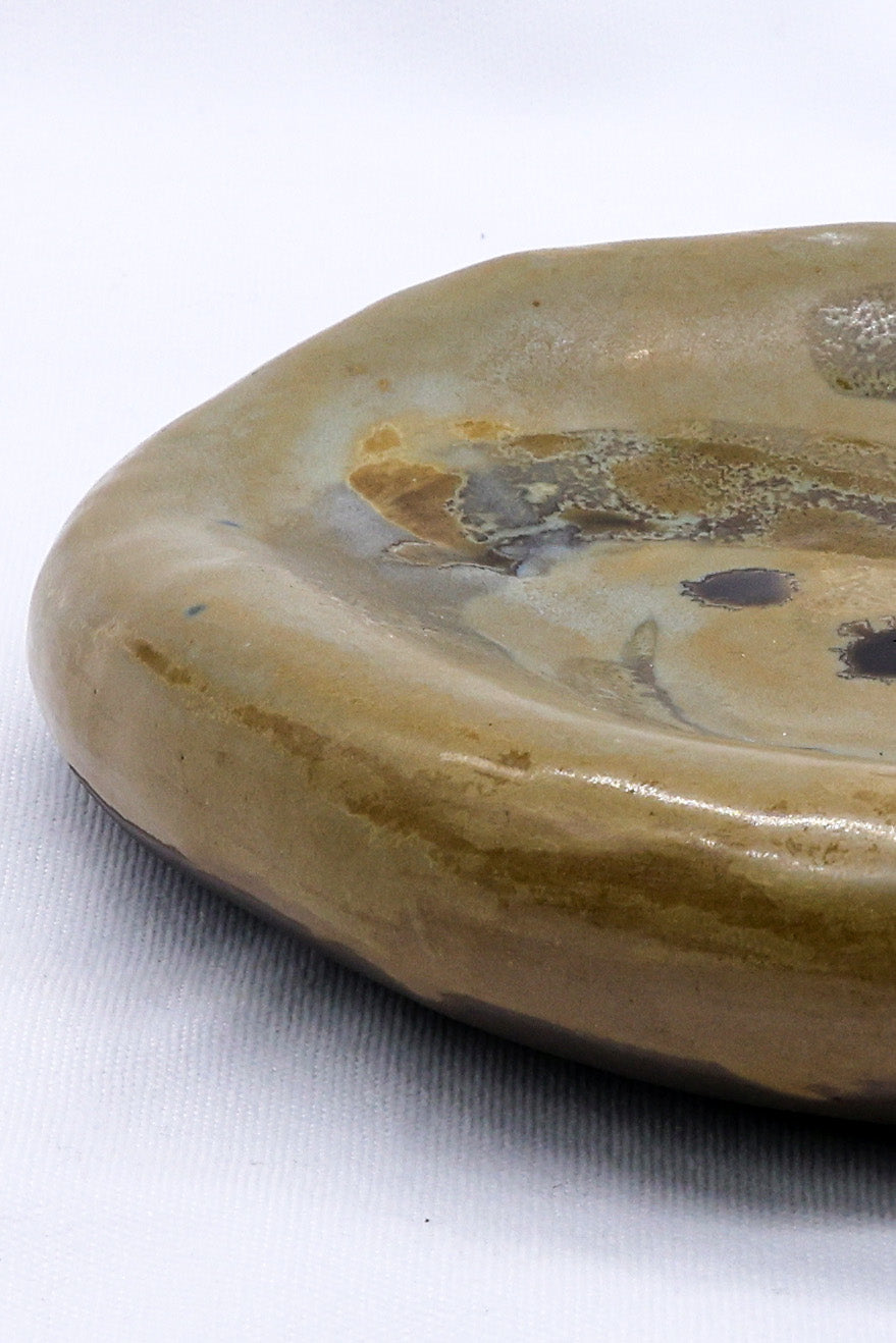 Bronze Olive Drift Stonecraft Harmony Handmade Ceramic Plate