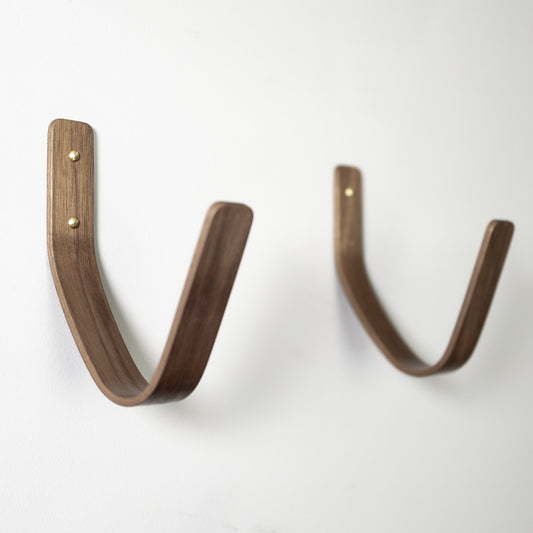 Waves 1.0 - Shortboard  Surfboard Wall Mounts - Walnut